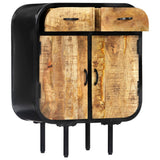 NNEVL Sideboard 60x30x75 cm Solid Mango Wood and Iron