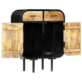 NNEVL Sideboard 60x30x75 cm Solid Mango Wood and Iron