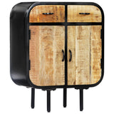 NNEVL Sideboard 60x30x75 cm Solid Mango Wood and Iron