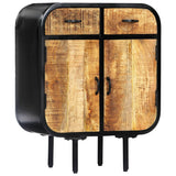 NNEVL Sideboard 60x30x75 cm Solid Mango Wood and Iron