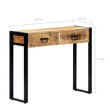 NNEVL Console Table 90x30x75 cm Solid Mango Wood