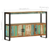 NNEVL Sideboard 120x30x75 cm Solid Reclaimed Wood