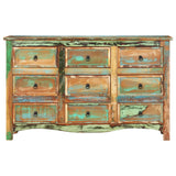NNEVL Chest of Drawers 130x40x80 cm Solid Reclaimed Wood