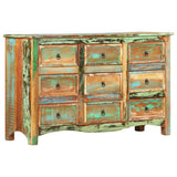 NNEVL Chest of Drawers 130x40x80 cm Solid Reclaimed Wood