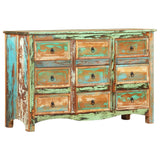 NNEVL Chest of Drawers 130x40x80 cm Solid Reclaimed Wood
