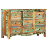 NNEVL Chest of Drawers 130x40x80 cm Solid Reclaimed Wood