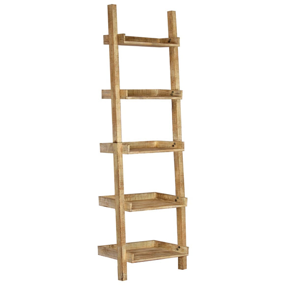 NNEVL Ladder Shelf Brown 75x37x205 cm Solid Mango Wood