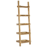 NNEVL Ladder Shelf Brown 75x37x205 cm Solid Mango Wood