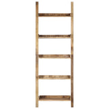 NNEVL Ladder Shelf Brown 75x37x205 cm Solid Mango Wood