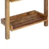 NNEVL Ladder Shelf Brown 75x37x205 cm Solid Mango Wood