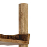 NNEVL Ladder Shelf Brown 75x37x205 cm Solid Mango Wood