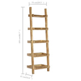 NNEVL Ladder Shelf Brown 75x37x205 cm Solid Mango Wood