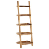 NNEVL Ladder Shelf Brown 75x37x205 cm Solid Mango Wood