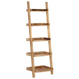 NNEVL Ladder Shelf Brown 75x37x205 cm Solid Mango Wood