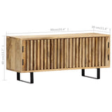 NNEVL TV Cabinet 90x30x40 cm Solid Mango Wood