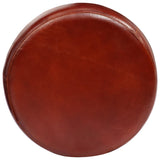 NNEVL Bar Stools 2 pcs Real Leather