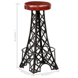 NNEVL Bar Stools 2 pcs Real Leather