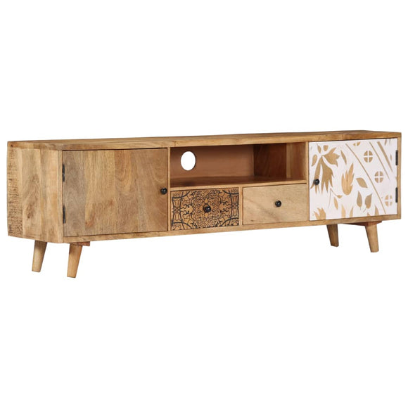 NNEVL TV Cabinet 140x30x40 cm Solid Mango Wood