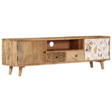 NNEVL TV Cabinet 140x30x40 cm Solid Mango Wood