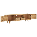 NNEVL TV Cabinet 140x30x40 cm Solid Mango Wood