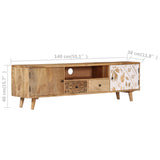 NNEVL TV Cabinet 140x30x40 cm Solid Mango Wood