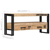 NNEVL TV Cabinet 100x30x45 cm Solid Mango Wood