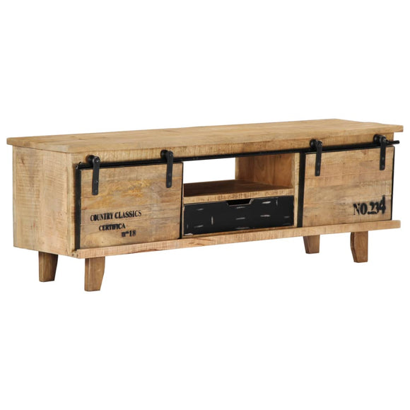 NNEVL TV Cabinet 120x30x40 cm Solid Mango Wood