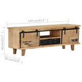 NNEVL TV Cabinet 120x30x40 cm Solid Mango Wood