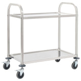 NNEVL 2-Tier Kitchen Trolley 95x45x83.5 cm Stainless Steel