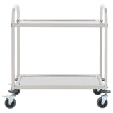 NNEVL 2-Tier Kitchen Trolley 95x45x83.5 cm Stainless Steel