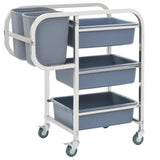 NNEVL Kitchen Cart with Plastic Containers 82x43.5x93 cm