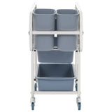 NNEVL Kitchen Cart with Plastic Containers 82x43.5x93 cm