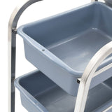 NNEVL Kitchen Cart with Plastic Containers 82x43.5x93 cm