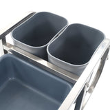 NNEVL Kitchen Cart with Plastic Containers 82x43.5x93 cm