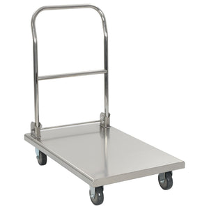 NNEVL Platform Wagon Silver 82x53x86 cm Stainless Steel