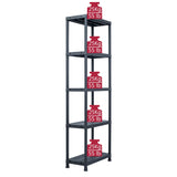 NNEVL Storage Shelf Racks 2 pcs Black 125 kg 60x30x180 cm Plastic
