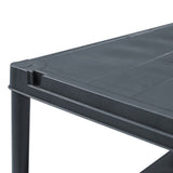 NNEVL Storage Shelf Racks 2 pcs Black 200 kg 80x40x138 cm Plastic