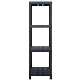 NNEVL Storage Shelf Racks 2 pcs Black 220 kg 90x40x138 cm Plastic