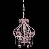 NNEVL Ceiling Lamp with Beads Pink Round E14