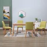 NNEVL Dining Chairs 4 pcs Green Fabric