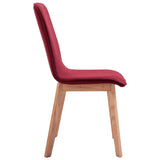 NNEVL Dining Chairs 2 pcs Red Fabric