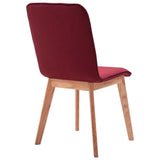 NNEVL Dining Chairs 2 pcs Red Fabric