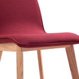 NNEVL Dining Chairs 2 pcs Red Fabric