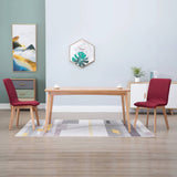 NNEVL Dining Chairs 2 pcs Red Fabric