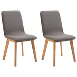 NNEVL Dining Chairs 2 pcs Taupe Fabric