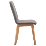 NNEVL Dining Chairs 2 pcs Taupe Fabric