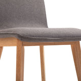 NNEVL Dining Chairs 2 pcs Taupe Fabric