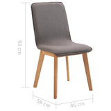 NNEVL Dining Chairs 2 pcs Taupe Fabric
