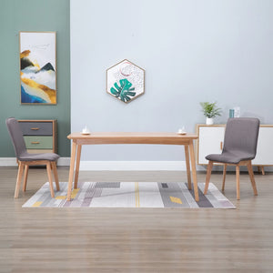 NNEVL Dining Chairs 2 pcs Taupe Fabric