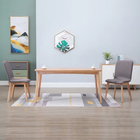 NNEVL Dining Chairs 2 pcs Taupe Fabric